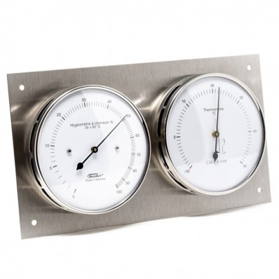 Thermo-hygromètre en acier