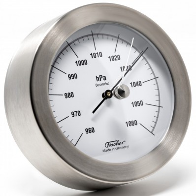 Baromètre acier inoxydable brossé