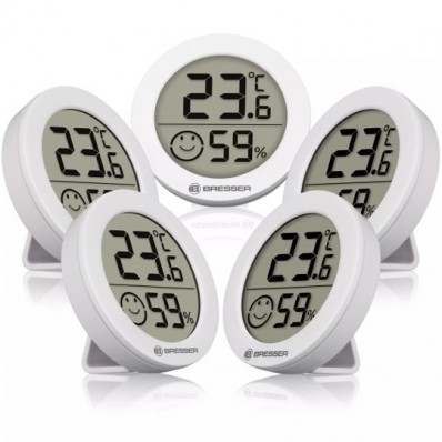 Lot de 5 thermo-hygromètres Smile