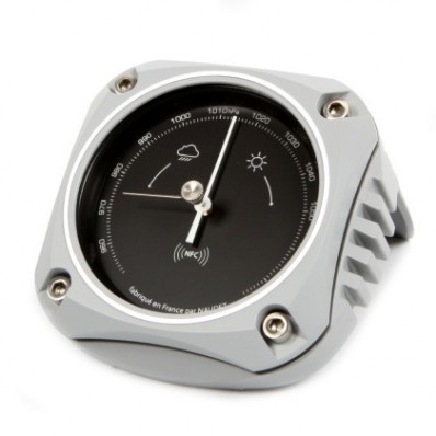 Baromètre Aurora gris cadran 8 cm