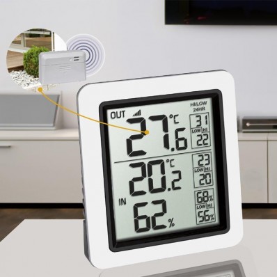 Thermomètre avec mémoire mini/maxi blanc