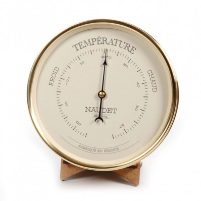 Thermomètre en laiton brossé