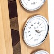 Baromètre bois naturel avec incrustations