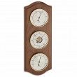 Station météorologique sur fond chene rustique