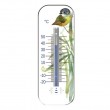 Thermomètre métal avec décor oiseau
